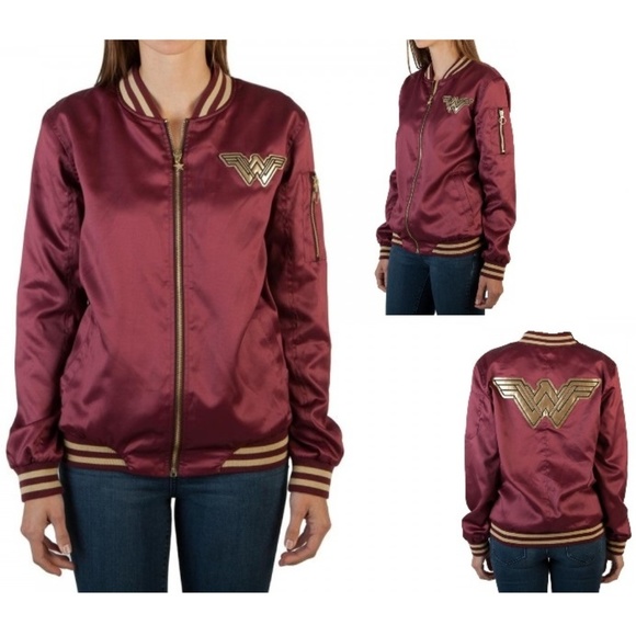 Bioworld Wonder Woman Womens Logo Bomber Jacket